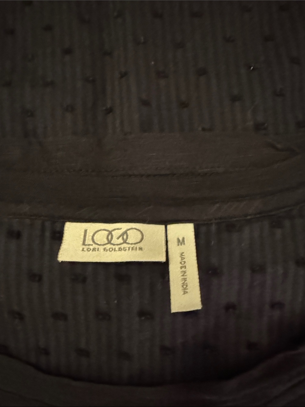 π· Logo by Lori Goldstein Cotton Slub Top With Swiss Dot Hem QVC A254021 - Picture 6 of 11